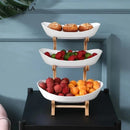 Prato de frutas com 2/3 camadas, casa, sala de estar, lanche de plástico