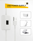 Fita de LED USB DC 5V com Dimmer Inteligente, Sensor de Leitura por Mão, Liga/Desliga