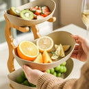 Prato de frutas com 2/3 camadas, casa, sala de estar, lanche de plástico