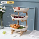 Prato de frutas com 2/3 camadas, casa, sala de estar, lanche de plástico