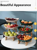 Prato de frutas com 2/3 camadas, casa, sala de estar, lanche de plástico