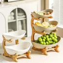 Prato de frutas com 2/3 camadas, casa, sala de estar, lanche de plástico