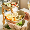 Prato de frutas com 2/3 camadas, casa, sala de estar, lanche de plástico