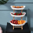 Prato de frutas com 2/3 camadas, casa, sala de estar, lanche de plástico